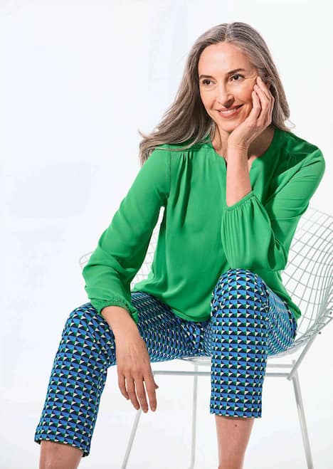 Bluse mit Tunika Ausschnitt