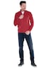 engbers Herren Pullover mit Troyerkragen , Feuerrot