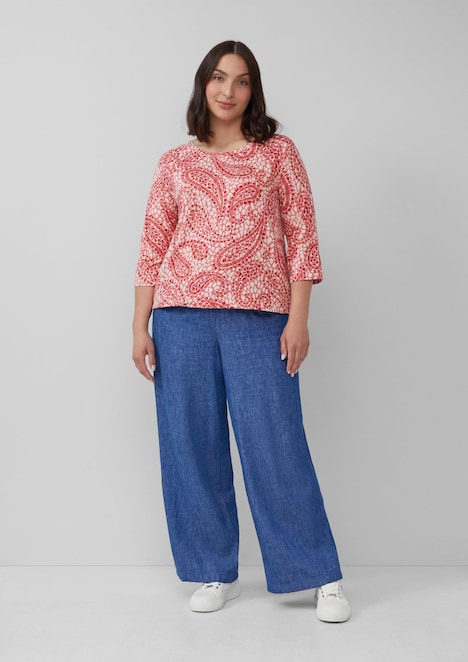 Shirt aus Viskosestretch in O-Shape
