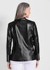 Lederoptik-Jacke, silberne Akzente