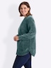 Pullover Pullover aus weicher Chenille-Qualität Langarm ohne Kragen