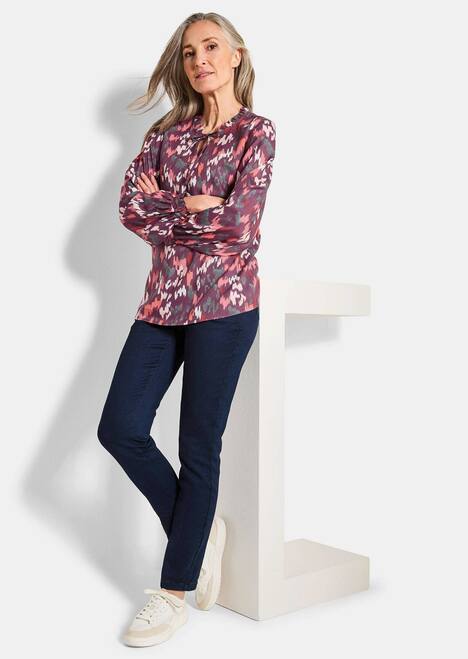 GOLDNER Blouse met print Blouse van viscose, met ruches