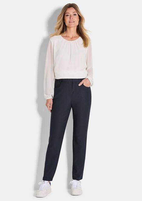 GOLDNER Broek LOUISA Broek LOUISA met fijne keperstructuur