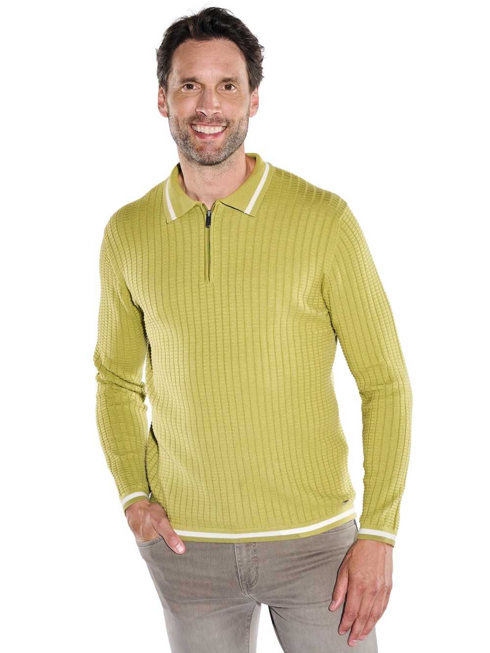 Herren Pullover , Hellgruen