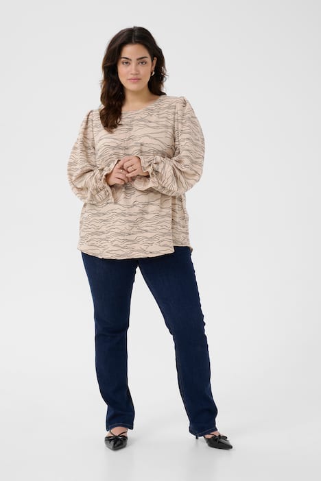 Langarm-Bluse Regular fit