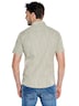 Herren Kurzarm-Hemd mit Struktur und Comfort-Stretch , Khaki