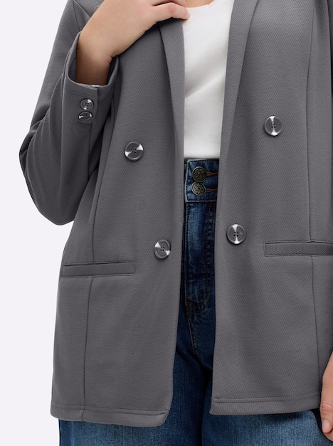 Blazer Langarm Uni Reverskragen