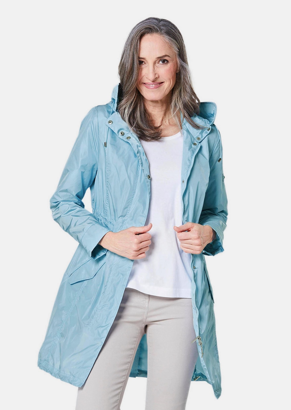 Trendiger leichter Regen Parka aus funktionalem Material