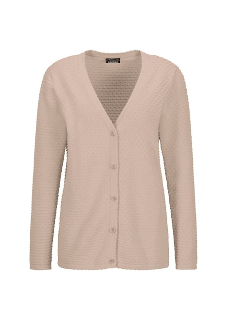 Baumwoll-Feinstrickjacke, Langarm