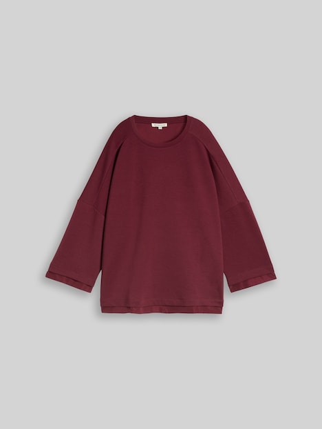 Loose Fit Sweatshirt mit 7/8-Arm