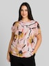T-Shirt im Material-Mix