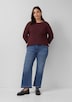 Verkürztes Struktur Shirt mit 3/4-Arm