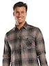 engbers Herren Langarm-Hemd kariert , Schwarzbraun