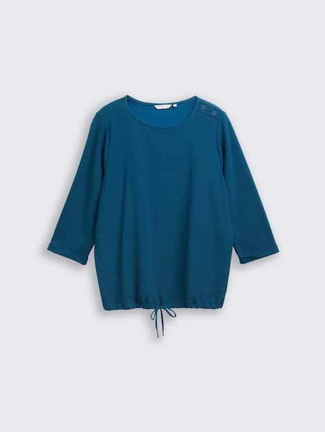 Langarmshirt mit Knopf-Details