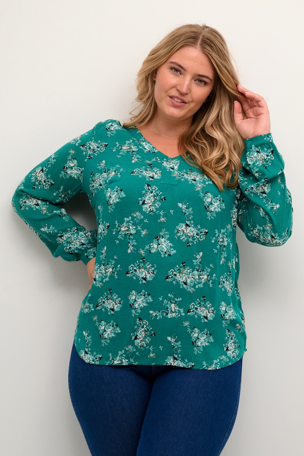 Langarm-Bluse Regular fit