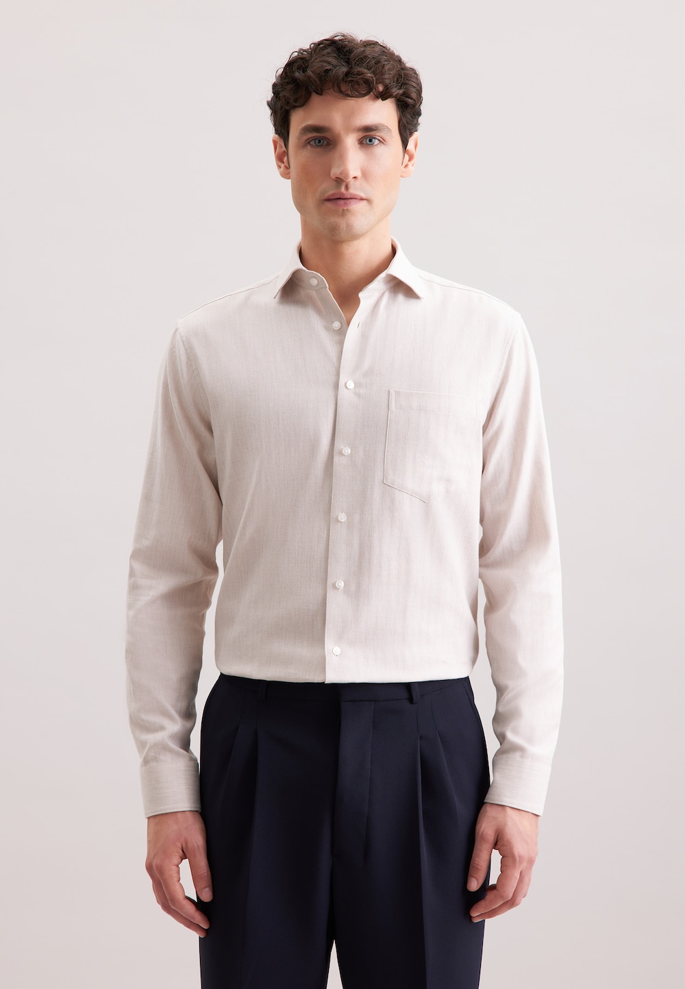 Herren Flanellhemd - Fischgrat