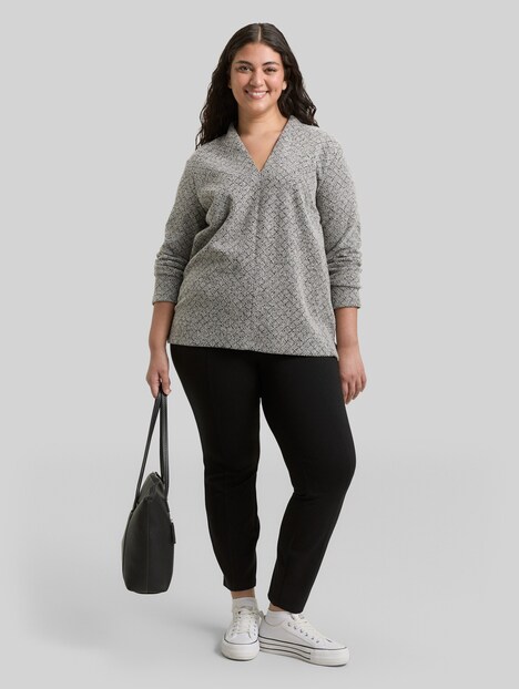 Sweatshirt mit V-Ausschnitt