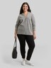Sweatshirt mit V-Ausschnitt