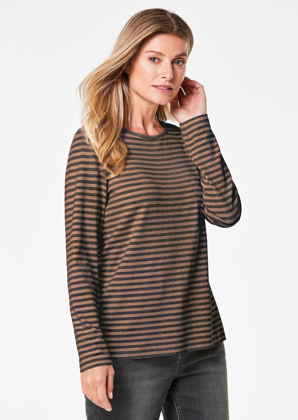 Ringelshirt mit U-Boot-Ausschnitt