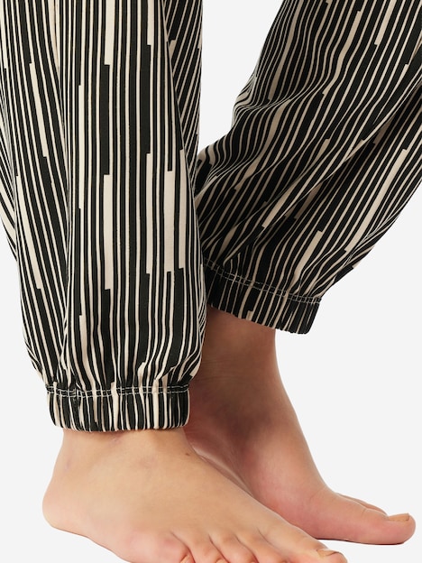 Schiesser Damen Pyjama Modern Nightwear - schwarz