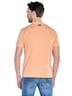 Herren Rundhals T-Shirt mit Badge an der Brust , Orange