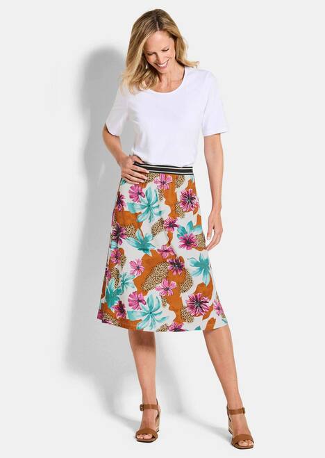 Druckrock mit Blumenmuster