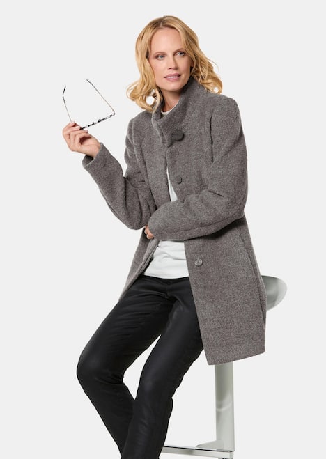 GOLDNER Mantel Moderne, korte mantel met wol
