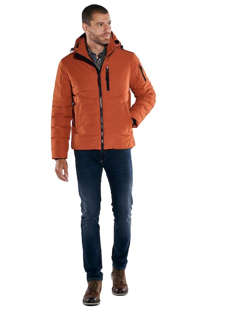 engbers Herren Steppjacke mit abnehmbarer Kapuze , Rostorange