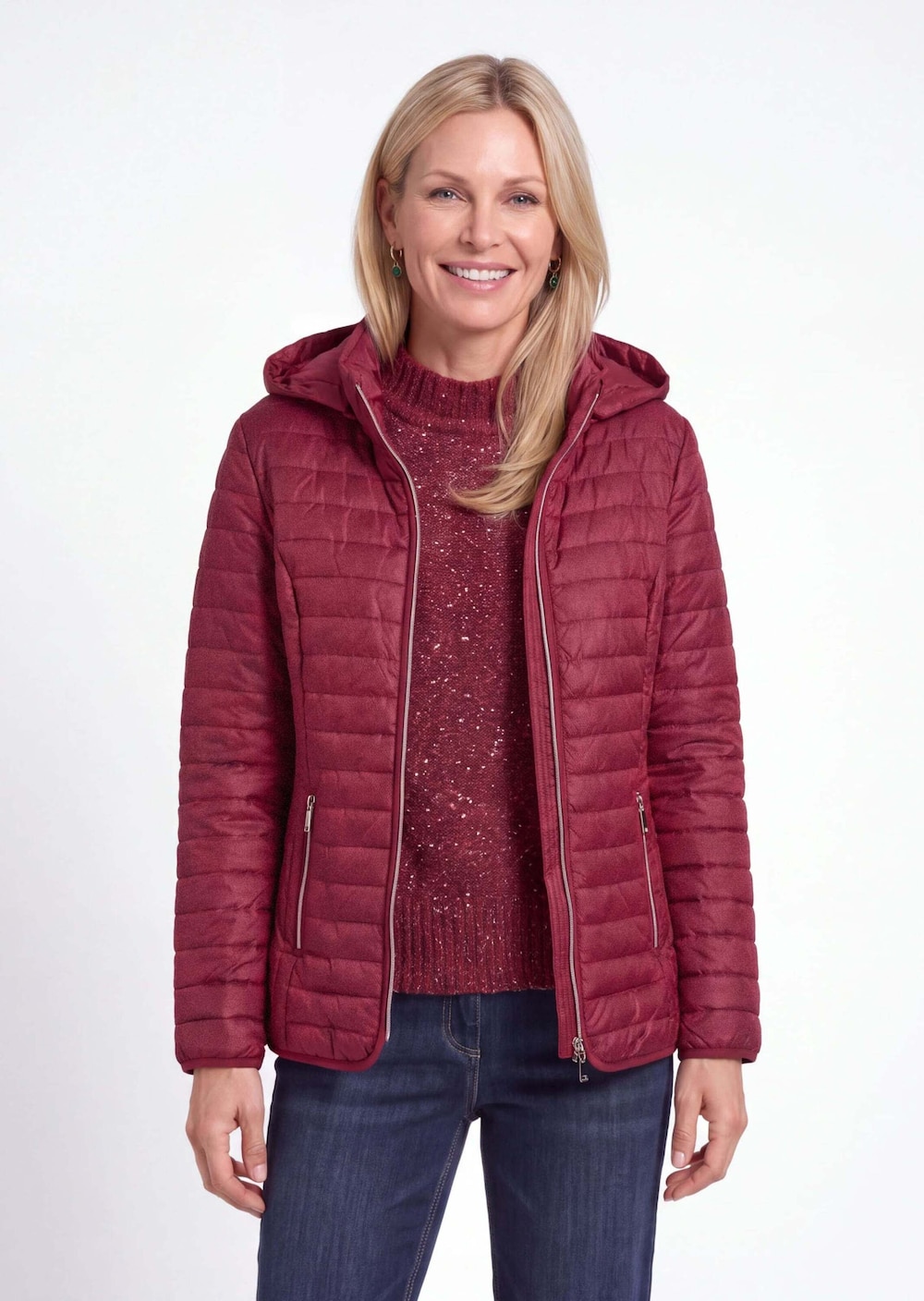 Hoodie met opstaande kraag