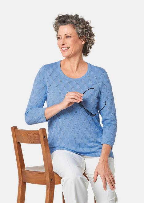 GOLDNER Ajour pullover Verzorgde ajour pullover met vrouwelijke accenten