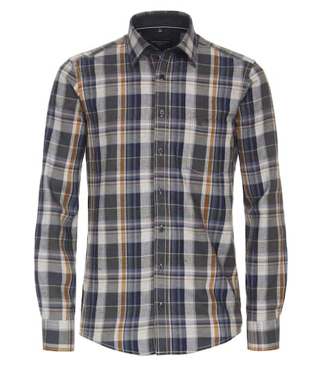 Flanellhemd kariert Casual Fit