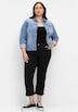 Jeansjacke Langarm Uni Hemdkragen