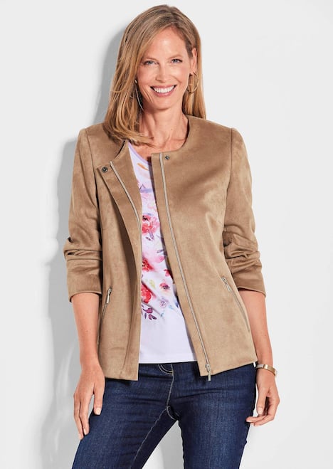 GOLDNER Imitatieleren jasje Expressief jasje van imitatieleer met superzachte textuur