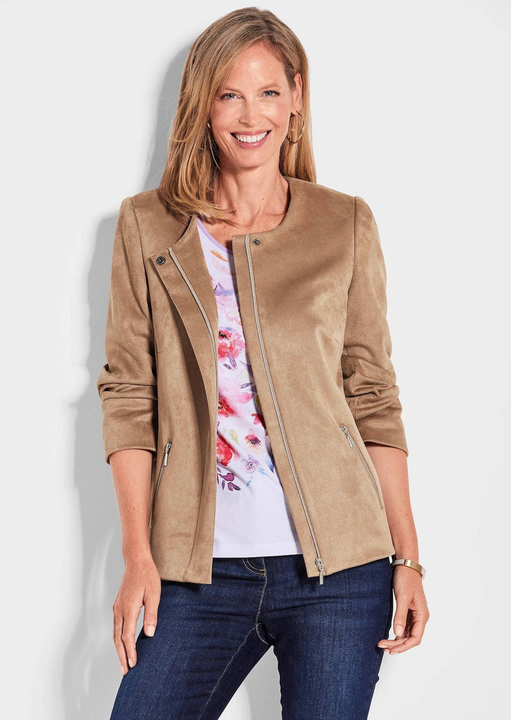 GOLDNER Imitatieleren jasje Expressief jasje van imitatieleer met superzachte textuur