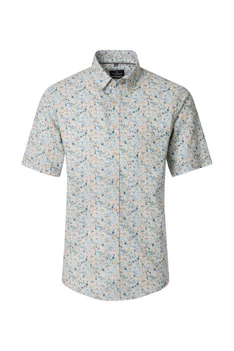Leinenhemd Kurzarm Print Casual Fit