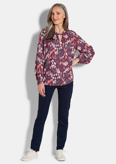 GOLDNER Blouse met print Blouse van viscose, met ruches