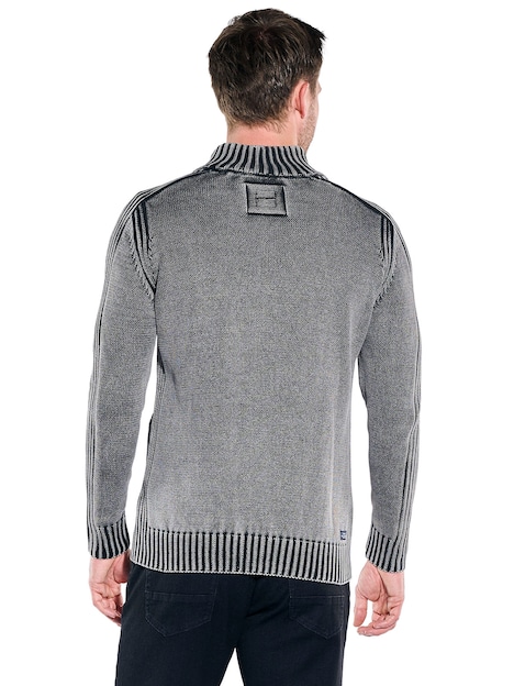Herren Modische Strickjacke , Dunkelgrau