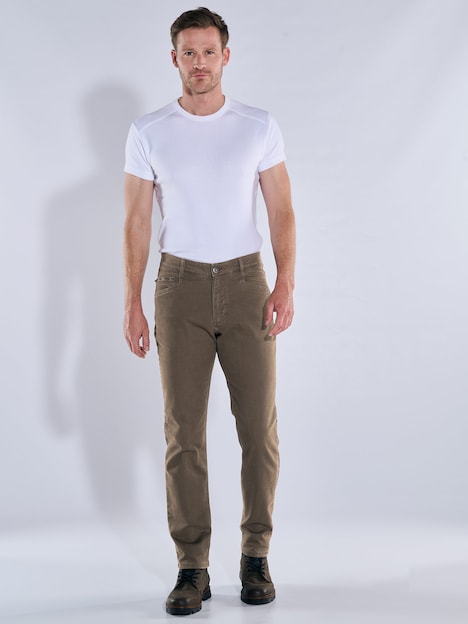 Herren 5-Pocket-Hose regular , Braun