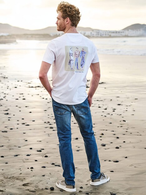 Herren Jubiläums T-Shirt , Reinweiss