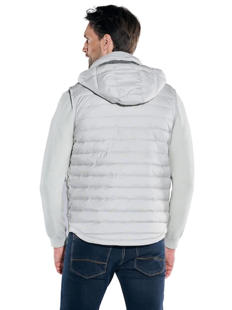 engbers Herren Weste mit abnehmbarer Kapuze , Naturweiss