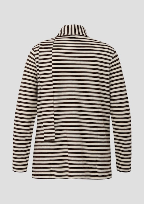 Henleyshirt mit abnehmbarem Schal