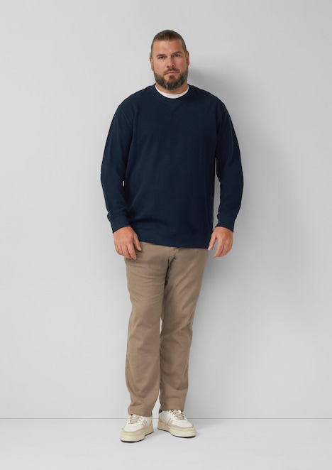 Strukturiertes Sweatshirt mit Rippbündchen