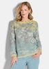 Langarm Jacquard-Pullover mit Muster