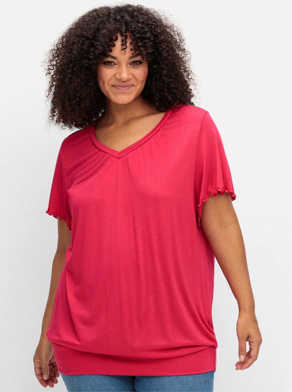 T-Shirt Kurzarm Ohne Kragen