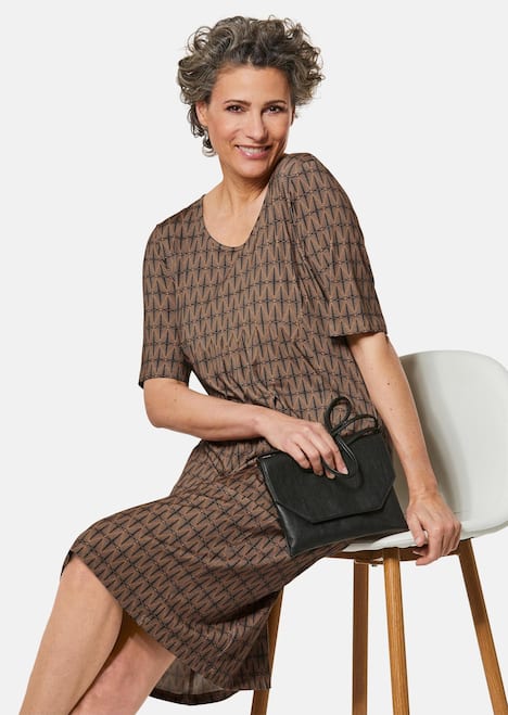 GOLDNER Jurk met print Elastische jersey jurk met modieuze print