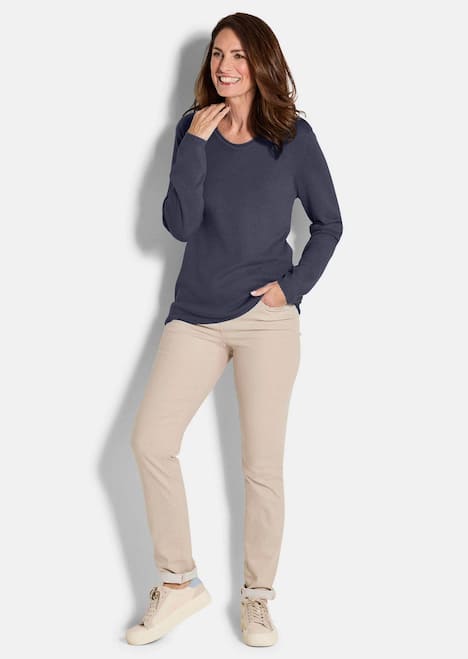 GOLDNER Tricot pullover Tricot pullover van katoen en viscose