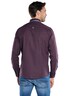 Herren Hemd langarm , Bordeaux