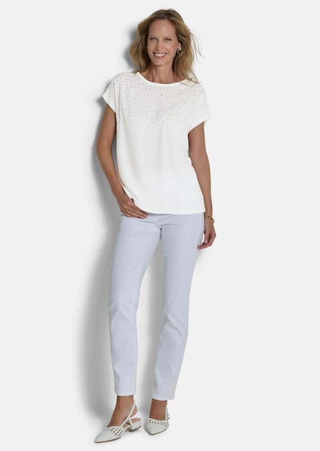 Jerseyshirt mit Glitzersteinen