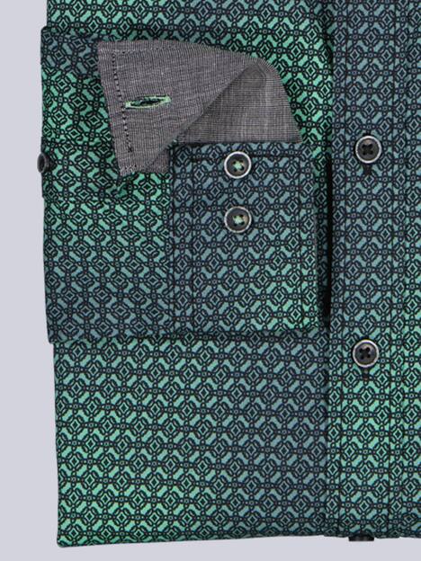engbers Herren Langarm-Hemd gemustert , Gruen