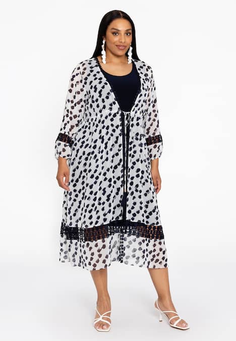 Vest met stippenprint